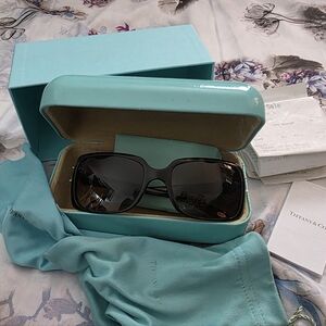 Tiffany & Co. Brown Tortoise Shell Gradient Lens Women's Sunglasses